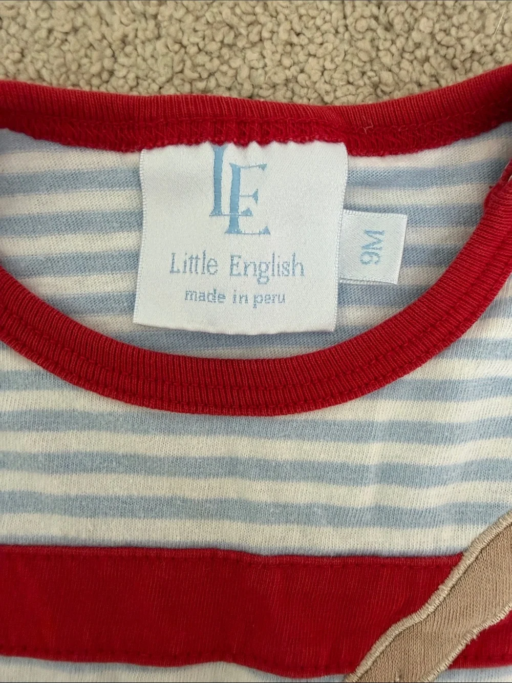 Little English Appliqué Baseball Romper